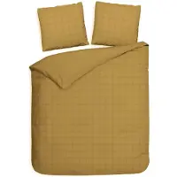 Heckett & Lane Heckettlane Dekbedovertrek Diamante - Bedlinnen - Tweepersoons - 200x200-220 cm - Goud - Dekbedovertrek van 100% Katoen-Satijn