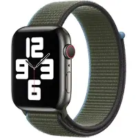 Apple Watch 38/40 mm Nylon Sport Loop Horlogeband Invernessgroen