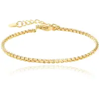 Cilla Jewels Stijlvolle Goudkleurige Schakelarmband Dames Verstelbaar