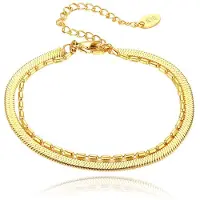 Cilla Jewels Schakelarmband Dames Goudkleurig en Verstelbaar