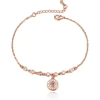 LGT JWLS Goudkleurige Armband Verstelbaar met Bedel en Zirkonia Steentjes