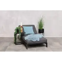 Fonteyn Ligbed Bite Sooty - Dubbel Ligbed en Loungebed voor 2 Personen - Verstelbare Rugleuning - 90x100 cm - Aluminium - Geschikt voor Tuin, Terras en Balkon - Zwart