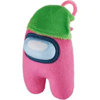 Among Us roze pluche sleutelhanger - 13 cm groot - Plushie - Speelgoed