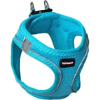 Topmast Airmesh Hondentuig - Click & Go - Turquoise - XL - Reflecterend - Harnas Hond - Hondentuigje - Hondenharnas - Voor Puppy, Kleine, Medium en Grote Hond