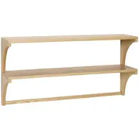 Hubsch Wandmeubel eikenhout met 2 planken