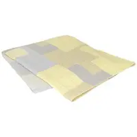 Broste Copenhagen Patch bedsprei - banana yellow/blue