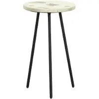 Nordal Terrazzo bijzettafel - zwart/pistache