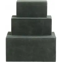 Nordal Box opbergdozen set van 3 stuks - groen