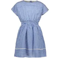 Like Flo Jurk - Meisjes - Gestreept - Blauw/Wit - Maat 128
