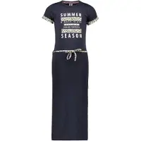 B.NOSY Meisjes maxi jurk - Marine blauw. Maat 116