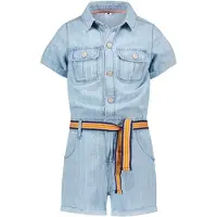 B.NOSY Meisjes jumpsuit - Maya blauw. Maat 110