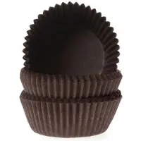 House of Marie Chocolade Baking Cups - Chocolade Bruin - pk/100 - Cupcake Cups