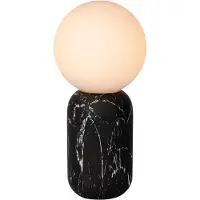 Lucide Tafellamp Marbol - Zwart - 15cm - E27