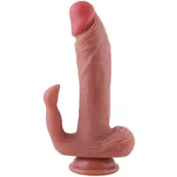 Hismith Premium Zuignap Rabbit Dildo Met Clitoris Stimulator 21 cm