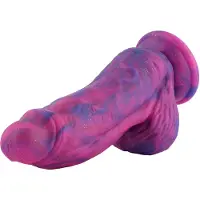 Hismith Premium Fantasy Dildo met lichte Curve KlicLok en Zuignap 24 CM