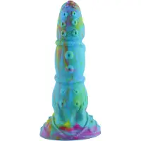 Hismith Premium Fantasy Zuignap Dildo Blauw 22 cm Octopussy
