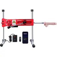 Hismith Premium Pro 1 Premium Seksmachine 2.0 Smart App met dildo en afstandsbediening Rood