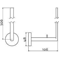 Clou Flat Reserverolhouder Mat Wit