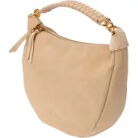 Coccinelle Leren Handtas Maelody Suede Handbag Suede Leather Toasted Beige