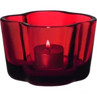 Iittala Alvar Aalto Theelichthouder – Waxinelichthouder voor Sfeerlicht – Cranberry Rood – 60mm