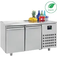 CombiSteel Koelwerkbank - ENERGY LINE - Energiezuinig - 281L - 2 Deuren 1/1 GN - –2°C/+8°C - Geforceerd - 1400x700x850mm