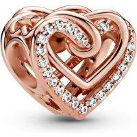 Pandora Dangle Charm met Harten & Pootafdruk - Geschikt voor Moments Armbanden - Sieraden voor Vrouwen