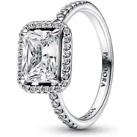 Pandora Ring Sparkling Halo Rectangular 192391C01-54
