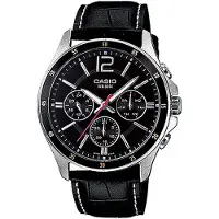 Casio Heren ENTICER GENT Zwart Horloge (Ø 43 mm)