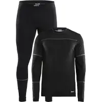 Craft Baselayerset Men Black Granite-M