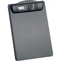 MAUL klemplaat hard kunststof met calculator A4 staand zwart 5 stuks