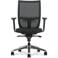 Euroseats Curve Ergonomische Bureaustoel zwarte stoffen zitting en netwaeve rug. Incl. alu chroom voetenkruis