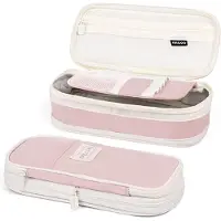 Lux -Etui-grote etui-licht roze-school etui