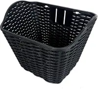 HBS Fietsmand001 - Rieten Fietsmand - Universeel - Zwart
