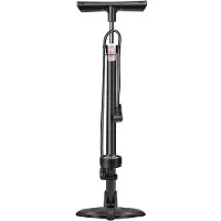 HBS Fietspomp Met Manometer - Dubbele Kop - Zwart