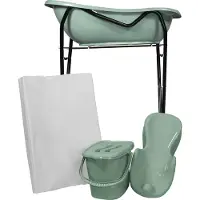 MamaLoes Stone Green Badset Incl. Zwarte Badstandaard