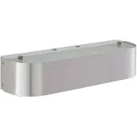 LINDBY Wandlamp Nika, dimbaar, alu / grijs / zink, Slaapkamer, metaal, Modern, wandlamp