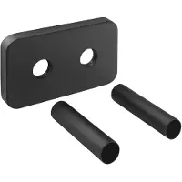 Bruckner Wicher afdekrozet 12x7cm zwart mat