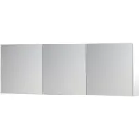 Ink SPK1 Spiegelkast - 180x14x60cm - 3 deuren - dubbelzijdige Spiegel - schakelaar en stopcontact - MDF lak wit mat 1110851
