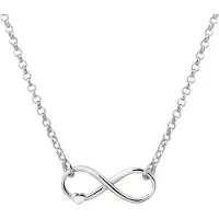 GLAMS ketting infinity en hart 2,0 mm 40 + 4 cm - Zilver