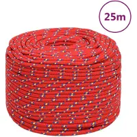 Super Merchant Boottouw 8 mm 25 m polypropyleen rood