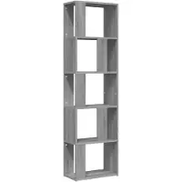 vidaXL Boekenkast 45x24x160 cm bewerkt hout grijs sonoma eikenkleurig