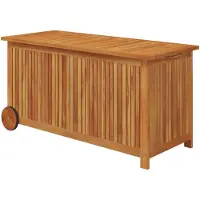 vidaXL Tuinbox met wieltjes 113x50x58 cm massief acaciahout