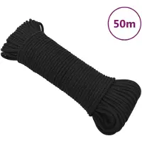 vidaXL Boottouw 5 mm 50 m polypropeen zwart