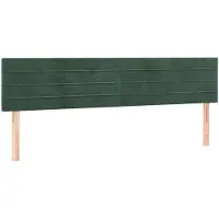vidaXL Hoofdborden 180x5x78/88 cm fluweel donkergroen
