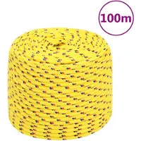 vidaXL Boottouw 8 mm 100 m polypropyleen geel