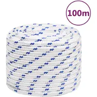 vidaXL Boot touw 18 mm 100 m polypropyleen wit