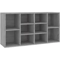vidaXL Schoenenbank 103x30x55 cm bewerkt hout grijs sonoma eiken