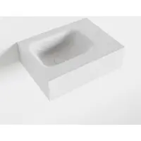 Mondiaz lex talc vrijhangende solid surface wastafel 40 cm. Positie wasbak links