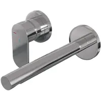 Brauer Chrome Edition inbouw wastafelmengkraan met rechte uitloop en rozetten model C2 chroom