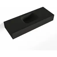 Mondiaz LEX Urban vrijhangende solid surface wastafel 80cm. Positie wasbak midden